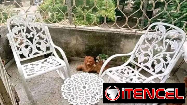 Juego de sillones de aluminio fundido