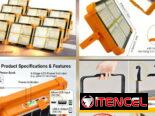 Luz de trabajo LED solar mejorada con gancho magnético