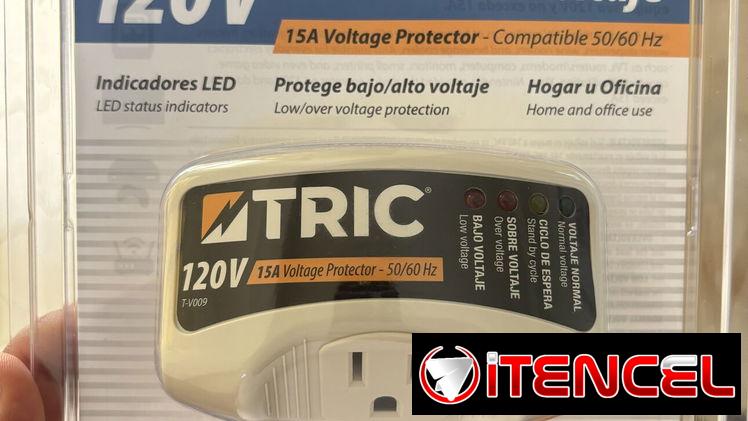 Protector de voltaje de 120V. Protege bajo/alto voltaje.