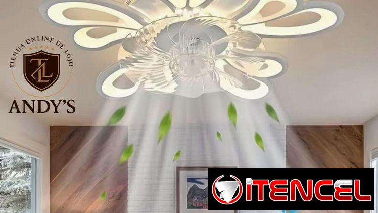 Lámpara con ventilador de techo