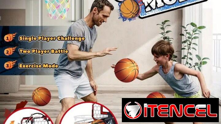 Mini aro de baloncesto LED con control remoto – Diversión deportiva en casa | videojuegoshabana.com