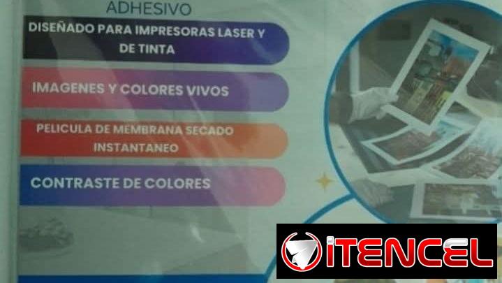 Papel fotográfico adhesivo