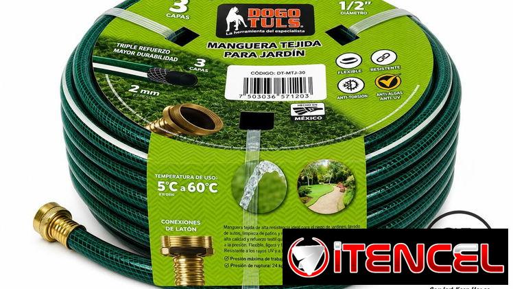 Manguera de jardín tejido de 3 capas 1/2 alta calidad (L&G)