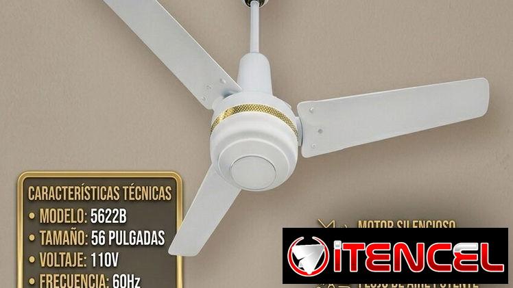 Ventilador de Techo BRAVO KING 56 pulgadas color Blanco 110V precio $80 USD Transporte Incluido