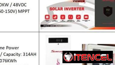 Convertidor solar 10k + bateria 16k