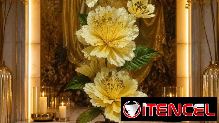 Búcaro de adorno con flores