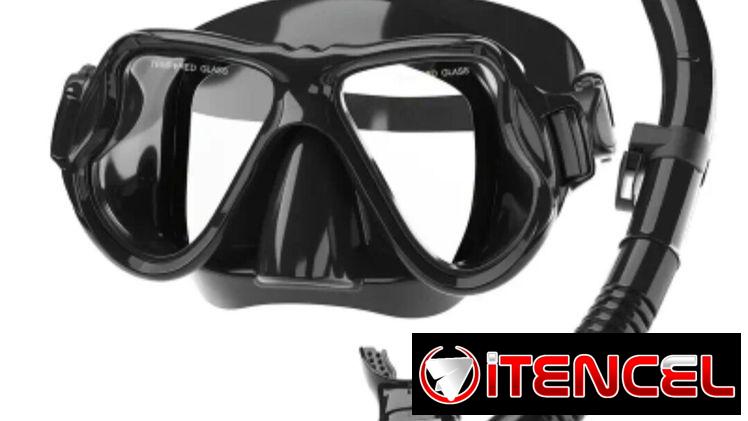 Set de careta y snorkel/ 2 visores cristal templado
