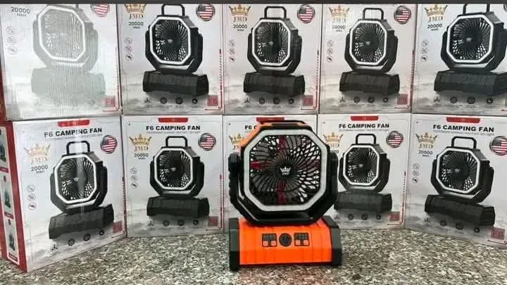VENTILADORES RECARGABLES MODELO F6 ORIGINALES 20.000MAH,  GIRAN, CON LUCES LED, 4 VELOCIDADES,  POWERBANK.  NUEVOS!