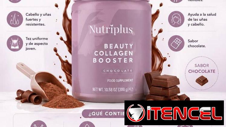 COLÁGENO HIDROLIZADO 300g 30 porc sabor chocolate 🤎 (Tipo I, II y III, Ácido Hialurónico y Vit C)🤎