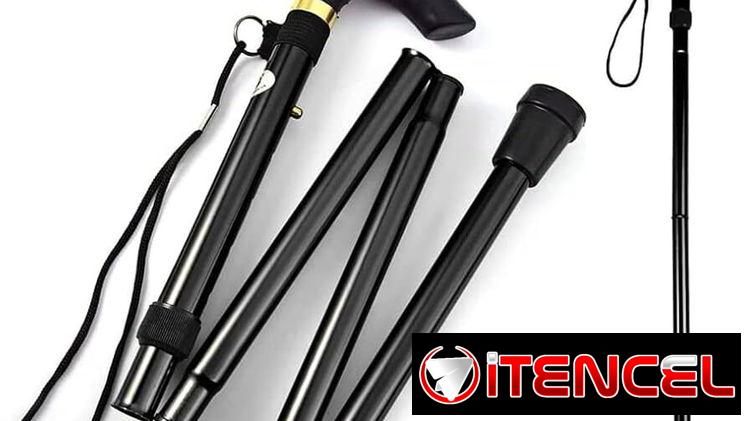Baston negro peglable ajustable aluminio. 25 Usd