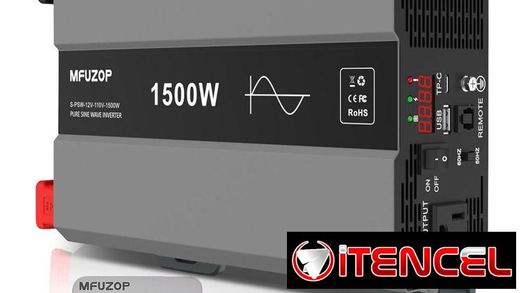 MFUZOP inversor de onda pura 1500W con pico de 3000W