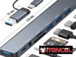 Tengo adaptador 8 en 1 para que conecte su móvil al mismo y descargue o utilice cualquier tipo de tarjeta, usb etc..!!