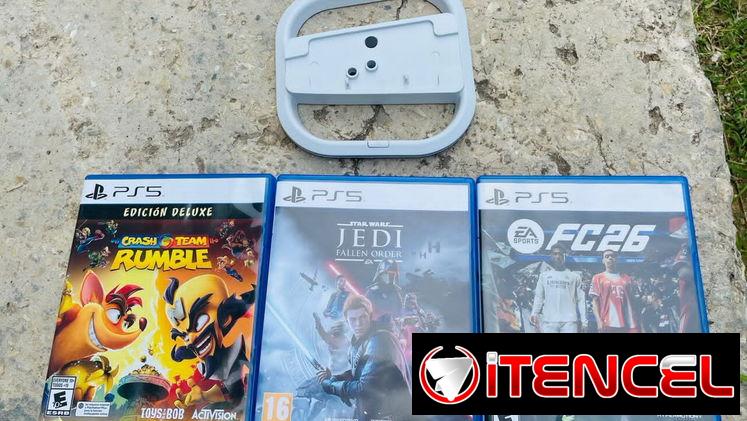 ✨️3 discos una base horizontal de ps5 slim y pro x 120 usd ✨️