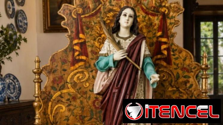 MAJESTUOSO CONJUNTO DE ARTE SACRO DE SANTA LUCÍA