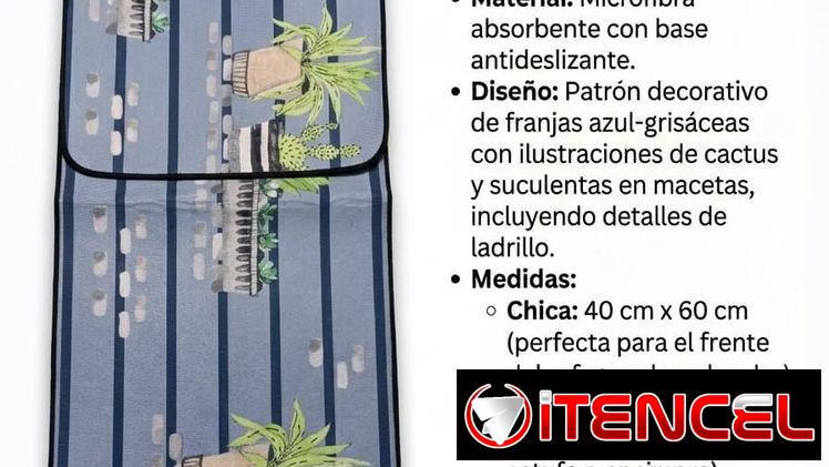 Set de 2 alfombras de cocina en 4800 cup  ( Pequeña 40×60 cm Grande 40×120 cm )