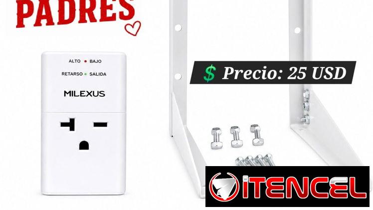 Protector de Voltaje 20A 220V MILEXUS + Soporte metálico para compresor de aire acondicionado Split