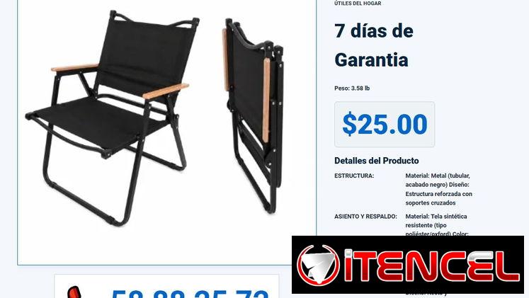 SILLA PLEGABLE PORTÁTIL TIPO CAMPING VPT-0327