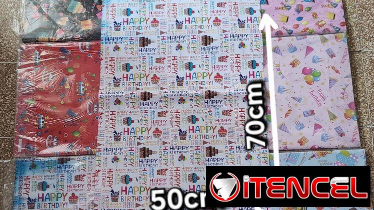 Papel regalo 70cm×50cm son 270 papeles ×35usd