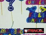Venta de velitas de cumpleaños artesanales.