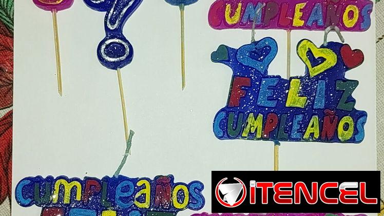 Venta de velitas de cumpleaños artesanales.