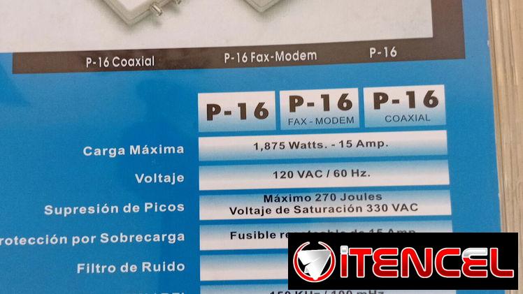 Supresor profesional P-16 para sobretensiones