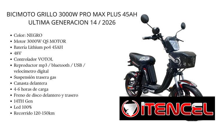 GANGA BICIMOTO MISHOZUKI GRILLO PRO MAX 14 GENERACIÓN