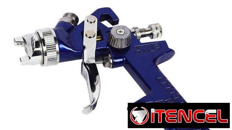 Pistola de pintar vaso arriba esterilización profesional HVLP 3 boquillas 1.4,1.7,2.0mm.   50 Usd