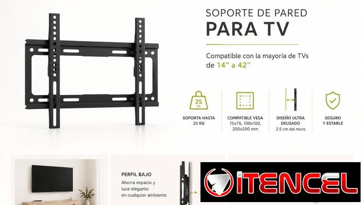 Soporte Fijo para TV LED/LCD 14″–42″