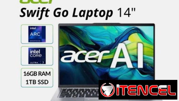 Laptop Acer Swift Go nueva en 📦  Procesador Intel Core Ultra 7 155H 16gb ram ddr5 1tb ultra M2 Pantalla 14 pulgadas FHD