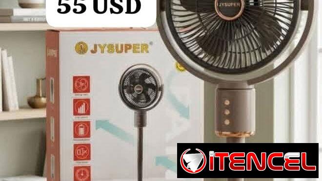 Ventilador recargable de mesa y pedestal x tan solo 55usd
