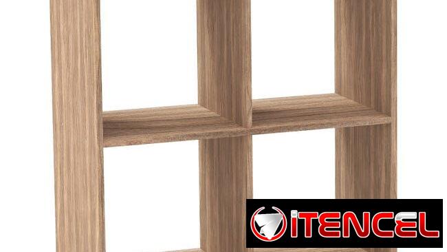 Estantería de madera de 4 niveles 80448