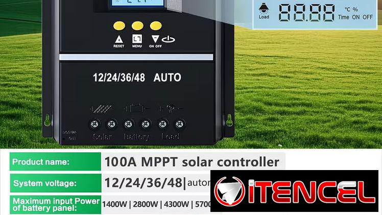 Control de carga de panel solar 100A  MPPT y PWM leer dentro