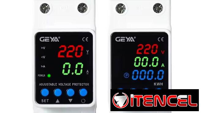 GEYA , Protector contra sobrevoltaje y bajo voltaje programable para AC