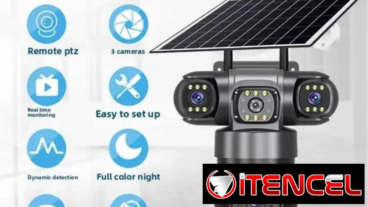 CAMARA SEGURIDAD CON PANEL SOLAR 4K . 150 USD