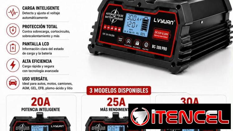 Cargadores inteligentes para baterias de 12/24 V