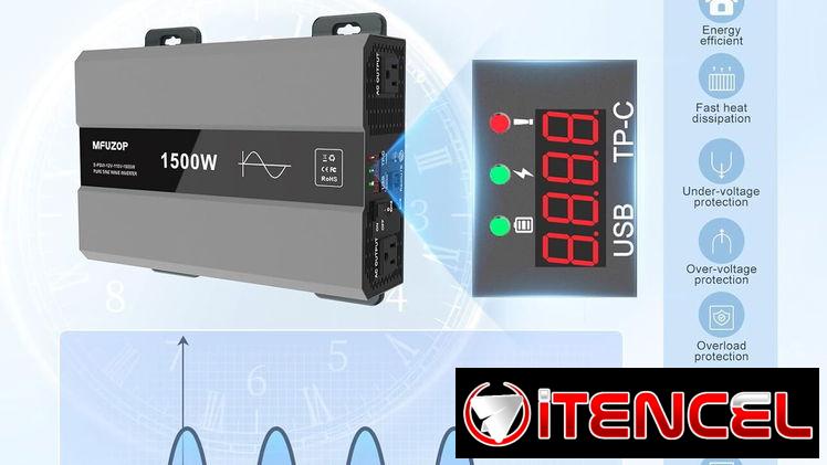 MFUZOP inversor de onda pura 1500W con pico de 3000W