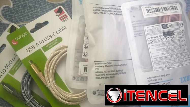 Cable de datos y carga universales line ,tipo C y micro USD
