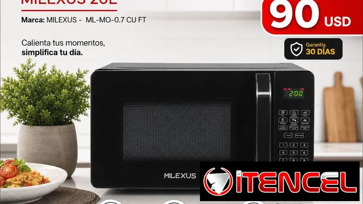 ML-MO-0.7 CU FT. HORNO MICROONDAS MILEXUS 20L. Factura + Garantía