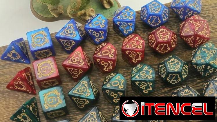 Set dados D&D Dungeons and Dragons dados para rol de mesa