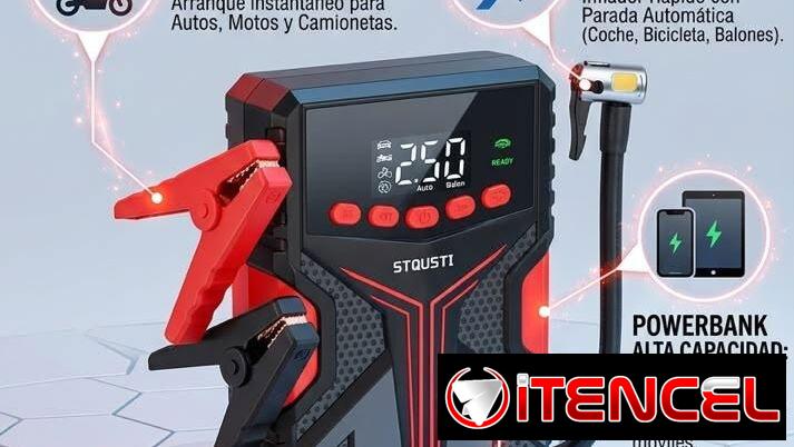 3 en 1 power bank,Compresor para neumático y arrancador de bateria