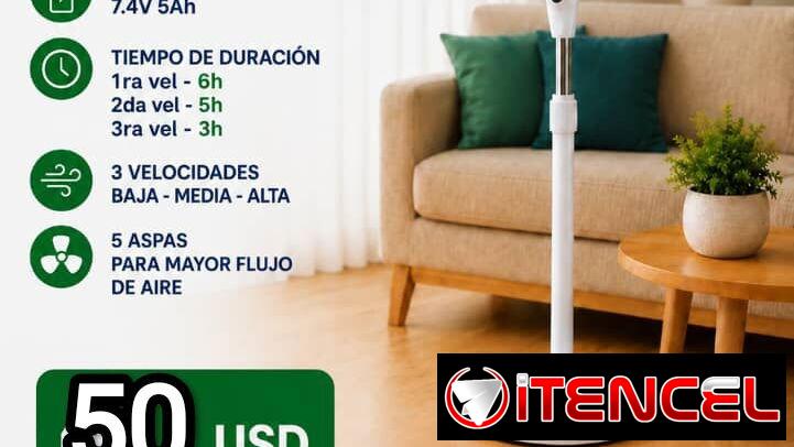 Ventilador Recargable de Pedestal Rudenkov 55 usd con mensajería x ligero coste adicional