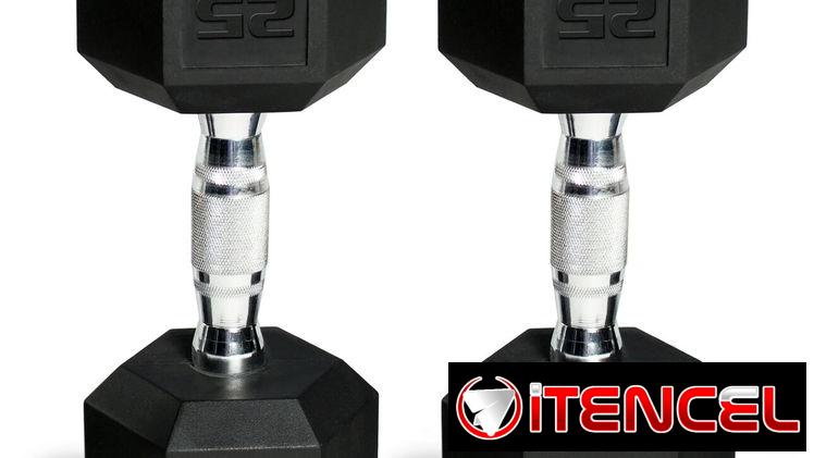 MANCUERNAS DE ACERO ENGOMADAS⭐ 25Lb – 20Lb – 15Lb – 10Lb – 5Lb