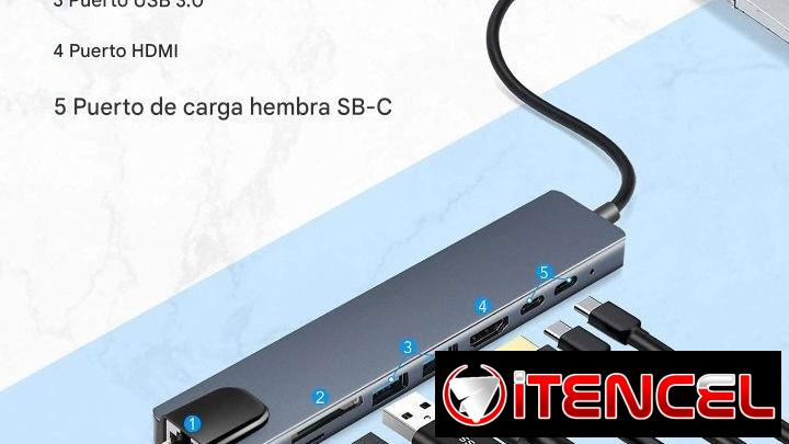 💻 ADAPTADOR MULTIFUNCIONAL USB-C 8 en 1