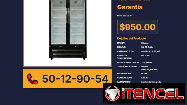 NEVERA EXHIBIDORA VERTICAL 197 PIES MILEXUS VPT# -0125
