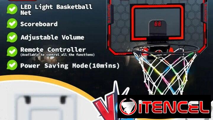 Mini aro de baloncesto LED con control remoto – Diversión deportiva en casa | videojuegoshabana.com