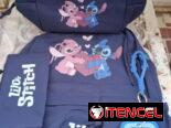 Mochila con merendero y cartuchera de Stitch