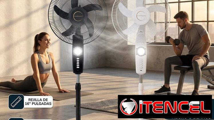 Ventilador recargable 16 pulgadas marca Rudenkov color Negro y Blanco Precio $75 usd Transporte Incluido