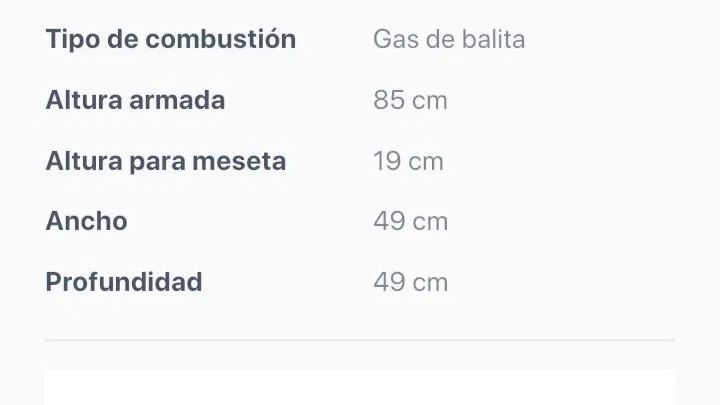 Cocina gas 4 quemadores