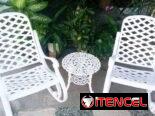 Juego de sillones de aluminio fundido