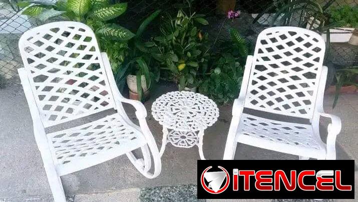 Juego de sillones de aluminio fundido